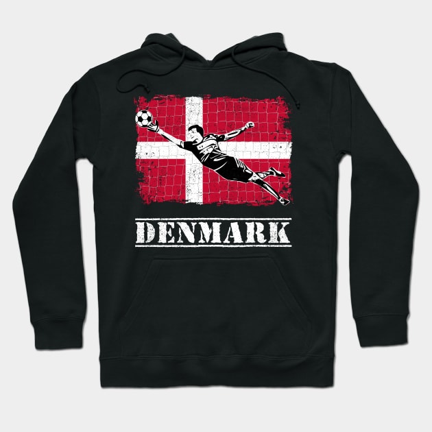 Denmark Soccer Goalie Goal Keeper Shirt Hoodie by zeno27